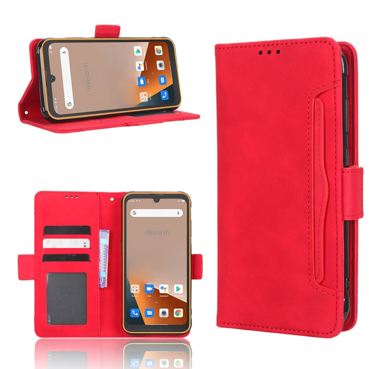 For Blackview BV5200 Skin Feel Calf Texture Card Slots Leather Phone Case(Red) - More Brand by PMC TechLife | Online Shopping South Africa | PMC TechLife | Buy Now Pay Later Mobicred
