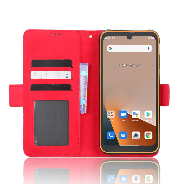 For Blackview BV5200 Skin Feel Calf Texture Card Slots Leather Phone Case(Red) - More Brand by PMC TechLife | Online Shopping South Africa | PMC TechLife | Buy Now Pay Later Mobicred