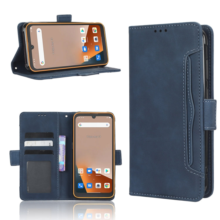 For Blackview BV5200 Skin Feel Calf Texture Card Slots Leather Phone Case(Blue) - More Brand by PMC TechLife | Online Shopping South Africa | PMC TechLife | Buy Now Pay Later Mobicred