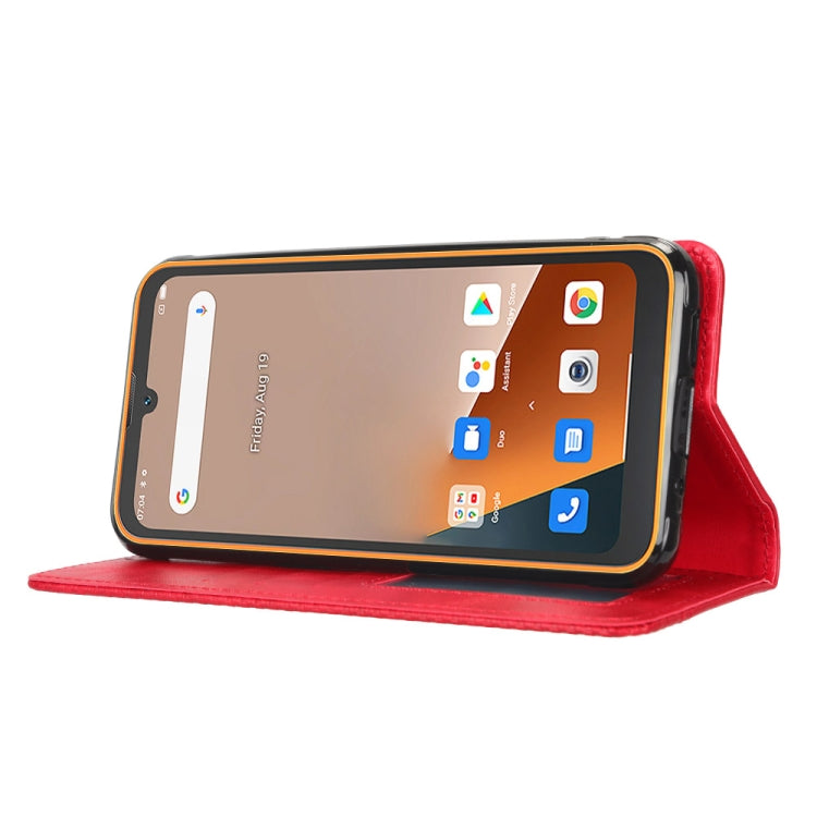 For Blackview BV5200 Magnetic Buckle Retro Texture Leather Phone Case(Red) - More Brand by PMC TechLife | Online Shopping South Africa | PMC TechLife | Buy Now Pay Later Mobicred