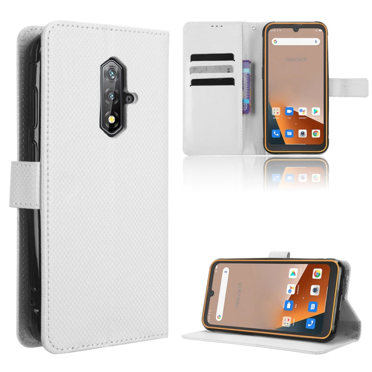 For Blackview BV5200 Diamond Texture Leather Phone Case(White) - More Brand by PMC TechLife | Online Shopping South Africa | PMC TechLife