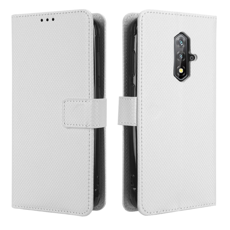 For Blackview BV5200 Diamond Texture Leather Phone Case(White) - More Brand by PMC TechLife | Online Shopping South Africa | PMC TechLife