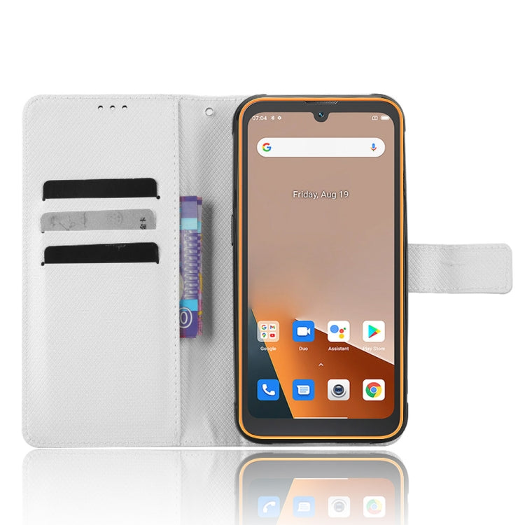 For Blackview BV5200 Diamond Texture Leather Phone Case(White) - More Brand by PMC TechLife | Online Shopping South Africa | PMC TechLife