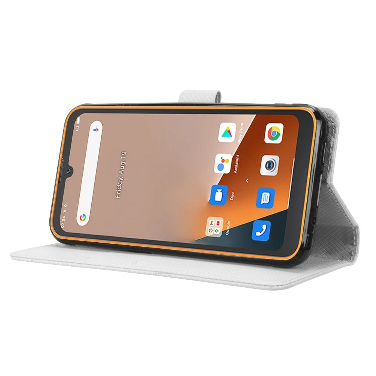 For Blackview BV5200 Diamond Texture Leather Phone Case(White) - More Brand by PMC TechLife | Online Shopping South Africa | PMC TechLife