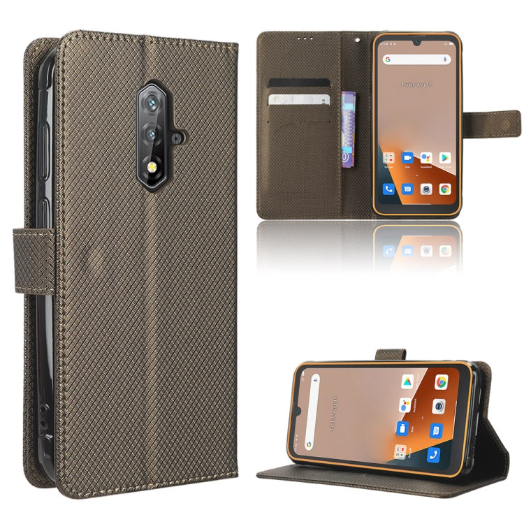For Blackview BV5200 Diamond Texture Leather Phone Case(Brown) - More Brand by PMC TechLife | Online Shopping South Africa | PMC TechLife | Buy Now Pay Later Mobicred