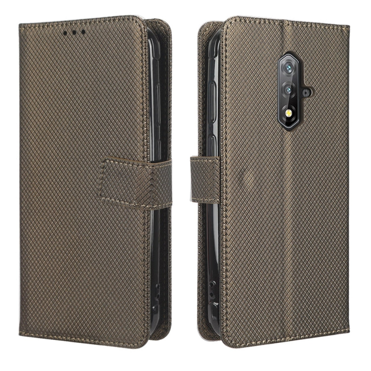 For Blackview BV5200 Diamond Texture Leather Phone Case(Brown) - More Brand by PMC TechLife | Online Shopping South Africa | PMC TechLife | Buy Now Pay Later Mobicred