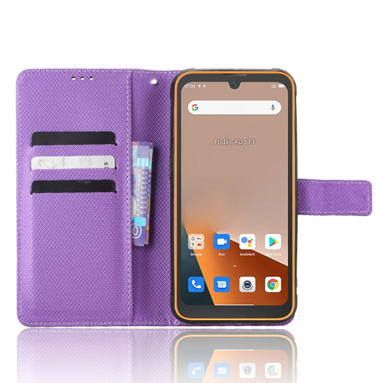 For Blackview BV5200 Diamond Texture Leather Phone Case(Purple) - More Brand by PMC TechLife | Online Shopping South Africa | PMC TechLife | Buy Now Pay Later Mobicred