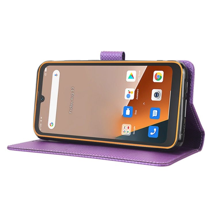 For Blackview BV5200 Diamond Texture Leather Phone Case(Purple) - More Brand by PMC TechLife | Online Shopping South Africa | PMC TechLife | Buy Now Pay Later Mobicred