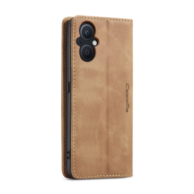 CaseMe 013 Multifunctional Horizontal Flip Leather Phone Case For OPPO Reno7 Z Global/Reno7 Lite Global/Reno8 Lite Global/F21 Pro 5G Global/Reno8 Z Global(Brown) - OPPO Cases by CaseMe | Online Shopping South Africa | PMC Jewellery | Buy Now Pay Later Mobicred