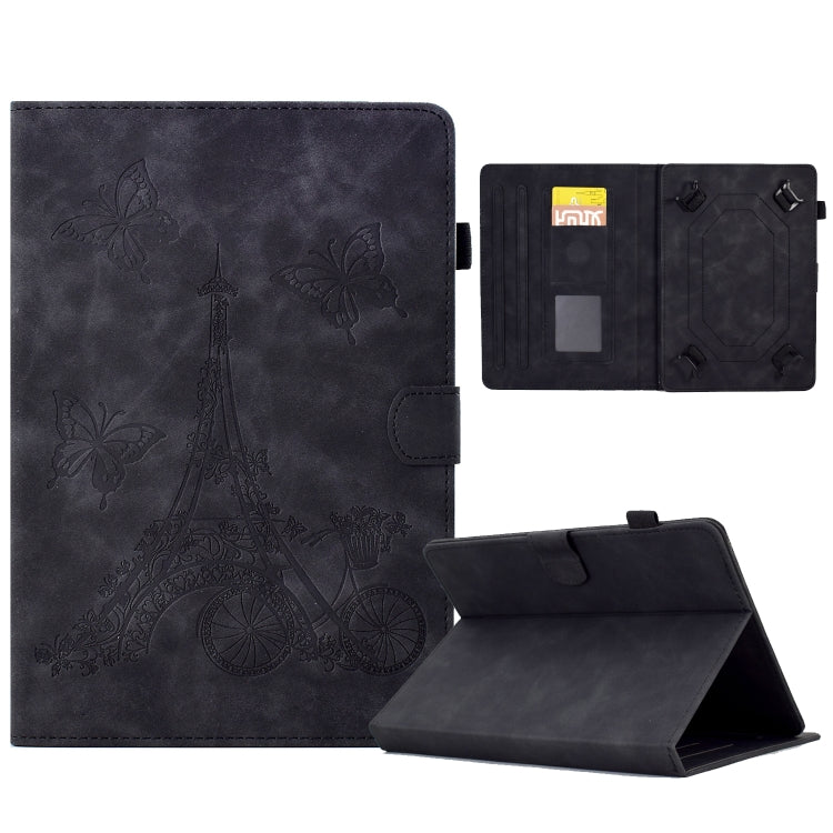 For 7 inch Tablets Tower Embossed Leather Tablet Case(Black) - free shipping - PMC TechLife - Order now!