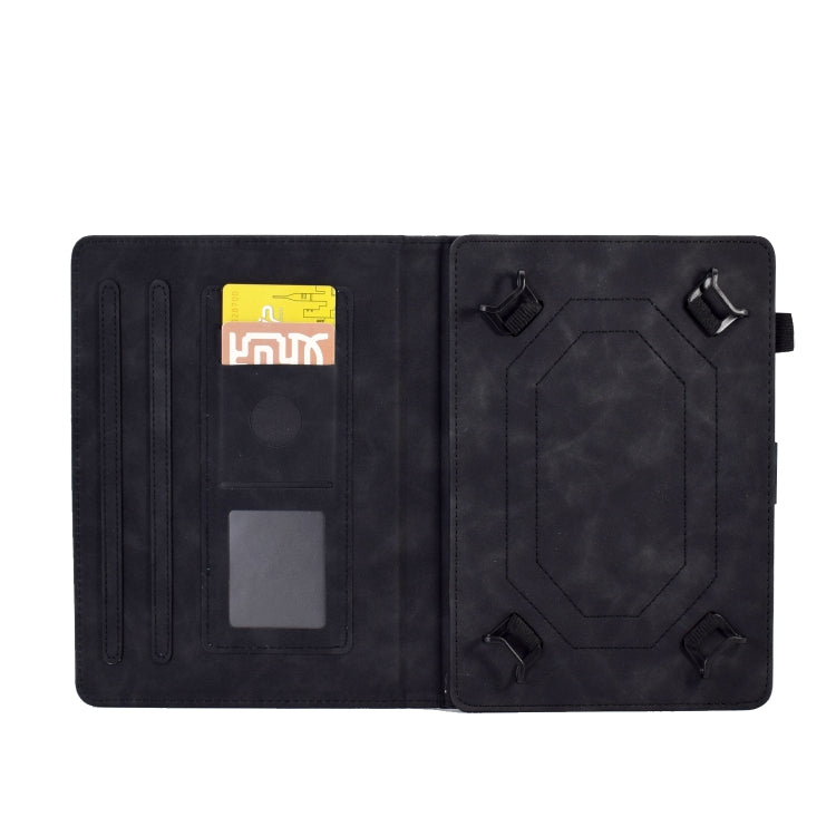 For 8 inch Tablets Tower Embossed Leather Tablet Case(Black) - Others by PMC TechLife | Online Shopping South Africa | PMC TechLife | Buy Now Pay Later Mobicred