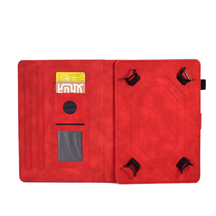 For 10 inch Tablets Tower Embossed Leather Tablet Case(Red) - Others by PMC TechLife | Online Shopping South Africa | PMC TechLife | Buy Now Pay Later Mobicred