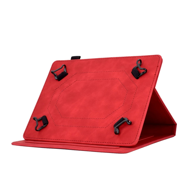 For 10 inch Tablets Tower Embossed Leather Tablet Case(Red) - Others by PMC TechLife | Online Shopping South Africa | PMC TechLife | Buy Now Pay Later Mobicred