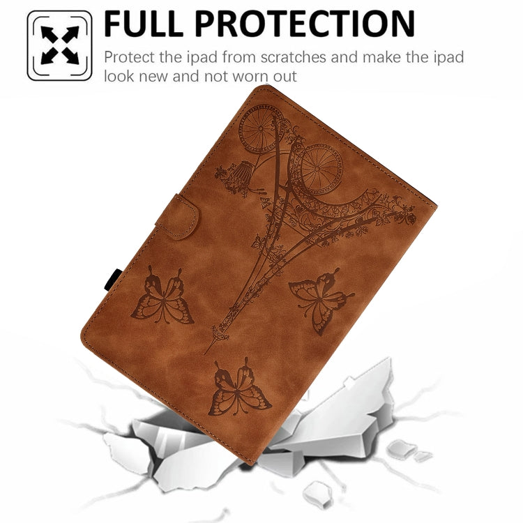 For Huawei MatePad T 10s Tower Embossed Leather Tablet Case(Brown) - Huawei by PMC TechLife | Online Shopping South Africa | PMC TechLife | Buy Now Pay Later Mobicred