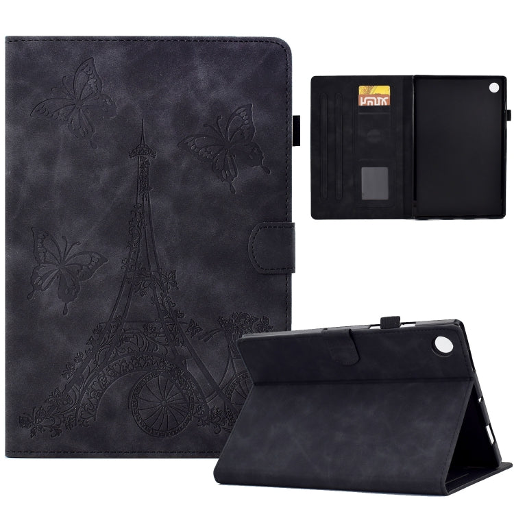 For Huawei MatePad T 10s Tower Embossed Leather Tablet Case(Black) - Huawei by PMC TechLife | Online Shopping South Africa | PMC TechLife | Buy Now Pay Later Mobicred