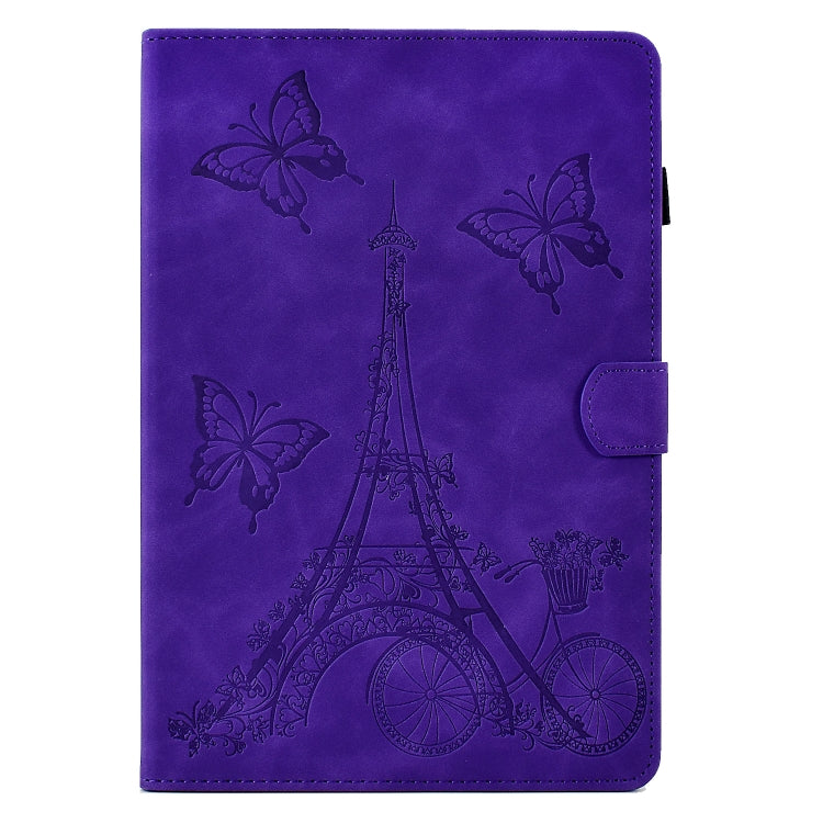 For Amazon Kindle Fire HD10 2021 Tower Embossed Leather Smart Tablet Case(Purple) - Amazon by PMC TechLife | Online Shopping South Africa | PMC TechLife | Buy Now Pay Later Mobicred