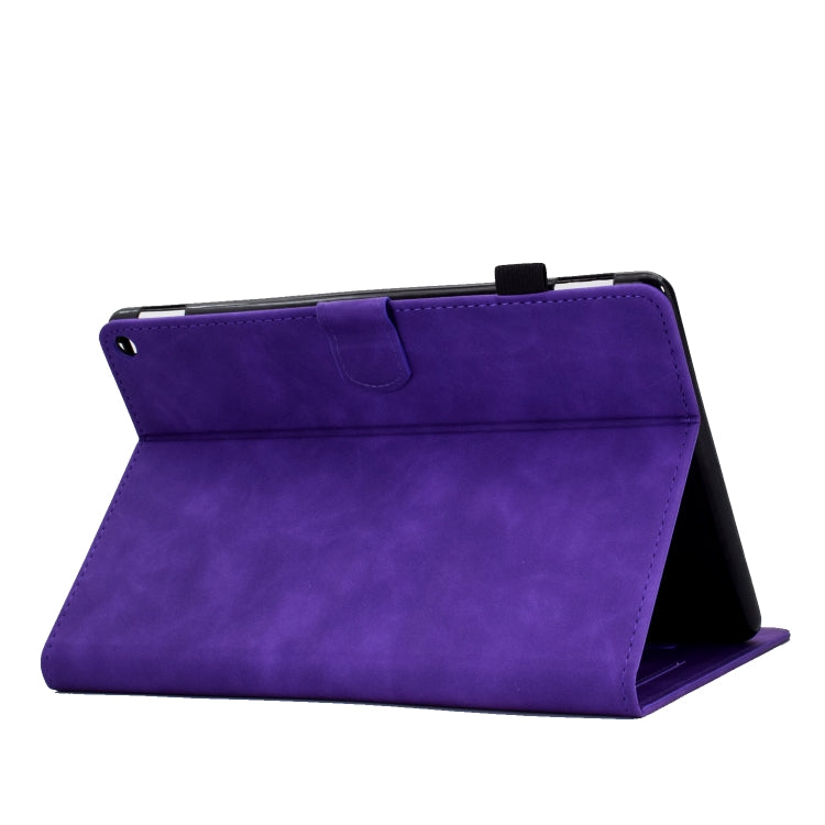 For Amazon Kindle Fire HD10 2021 Tower Embossed Leather Smart Tablet Case(Purple) - Amazon by PMC TechLife | Online Shopping South Africa | PMC TechLife | Buy Now Pay Later Mobicred