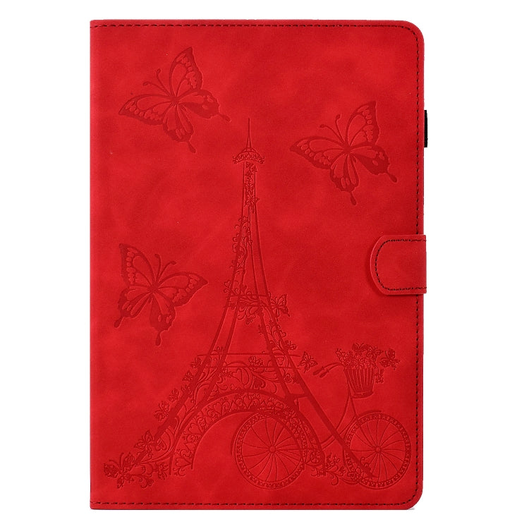 For Amazon Kindle Fire HD10 2021 Tower Embossed Leather Smart Tablet Case(Red) - Amazon by PMC TechLife | Online Shopping South Africa | PMC TechLife | Buy Now Pay Later Mobicred