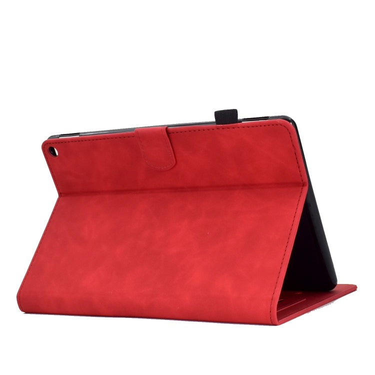 For Amazon Kindle Fire HD10 2021 Tower Embossed Leather Smart Tablet Case(Red) - Amazon by PMC TechLife | Online Shopping South Africa | PMC TechLife | Buy Now Pay Later Mobicred