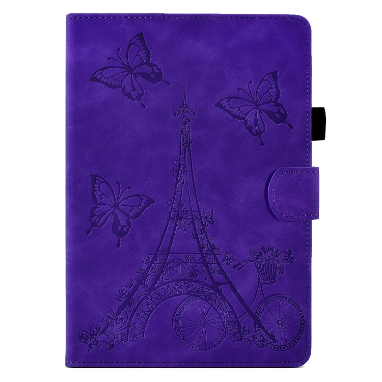 For Amazon Kindle Paperwhite 5 Tower Embossed Leather Smart Tablet Case(Purple) - Amazon by PMC TechLife | Online Shopping South Africa | PMC TechLife | Buy Now Pay Later Mobicred