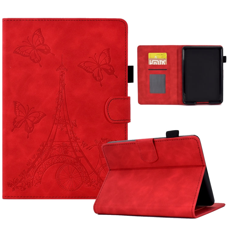 For Amazon Kindle Paperwhite 5 Tower Embossed Leather Smart Tablet Case(Red) - Amazon by PMC TechLife | Online Shopping South Africa | PMC TechLife | Buy Now Pay Later Mobicred