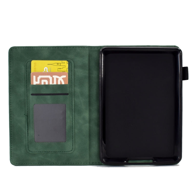 For Amazon Kindle Paperwhite 5 Tower Embossed Leather Smart Tablet Case(Green) - free shipping - PMC TechLife - Order now!