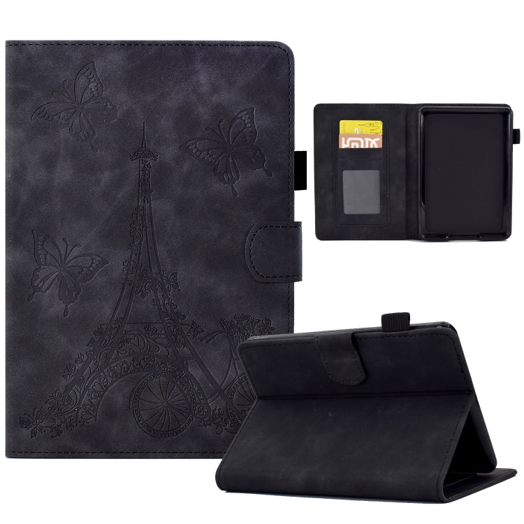 For Amazon Kindle Paperwhite 5 Tower Embossed Leather Smart Tablet Case(Black) - Amazon by PMC TechLife | Online Shopping South Africa | PMC TechLife | Buy Now Pay Later Mobicred