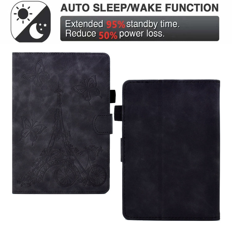 For Amazon Kindle Paperwhite 4/3/2/1 Tower Embossed Leather Smart Tablet Case(Black) - Amazon by PMC TechLife | Online Shopping South Africa | PMC TechLife | Buy Now Pay Later Mobicred