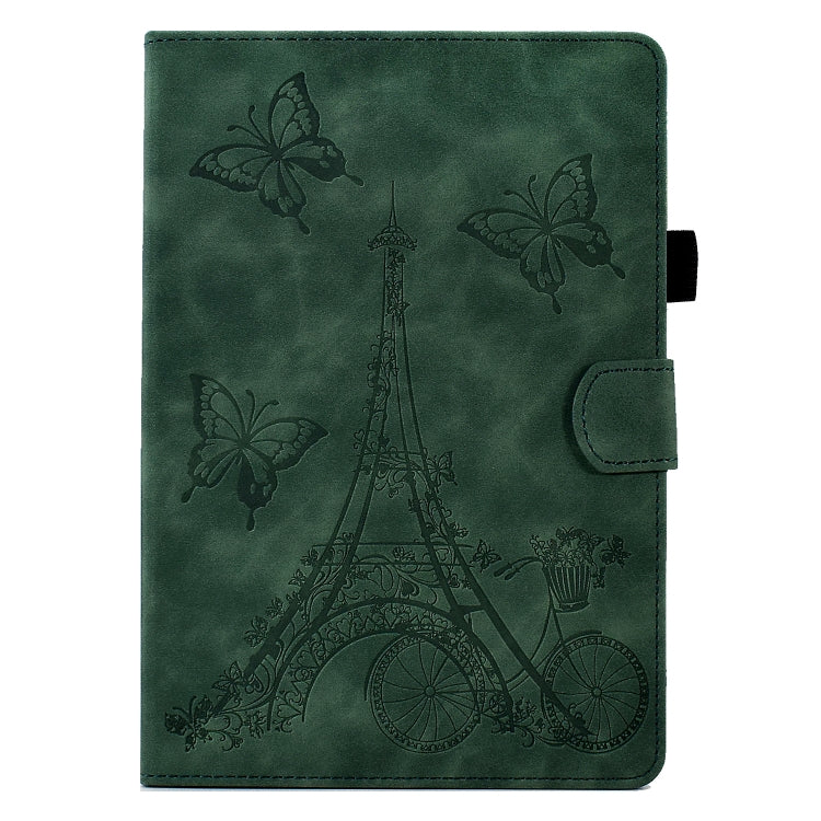 For Amazon Kindle Lite 2022 Tower Embossed Leather Smart Tablet Case(Green) - Amazon by PMC TechLife | Online Shopping South Africa | PMC TechLife | Buy Now Pay Later Mobicred