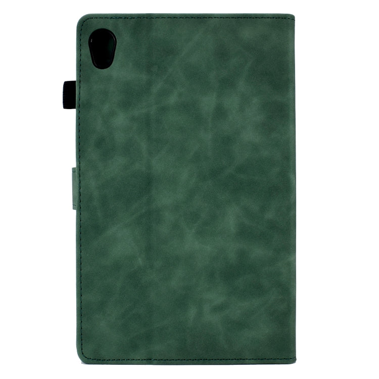 For Lenovo Tab M10 Gen 2 Tower Embossed Leather Smart Tablet Case(Green) - Lenovo by PMC TechLife | Online Shopping South Africa | PMC TechLife | Buy Now Pay Later Mobicred