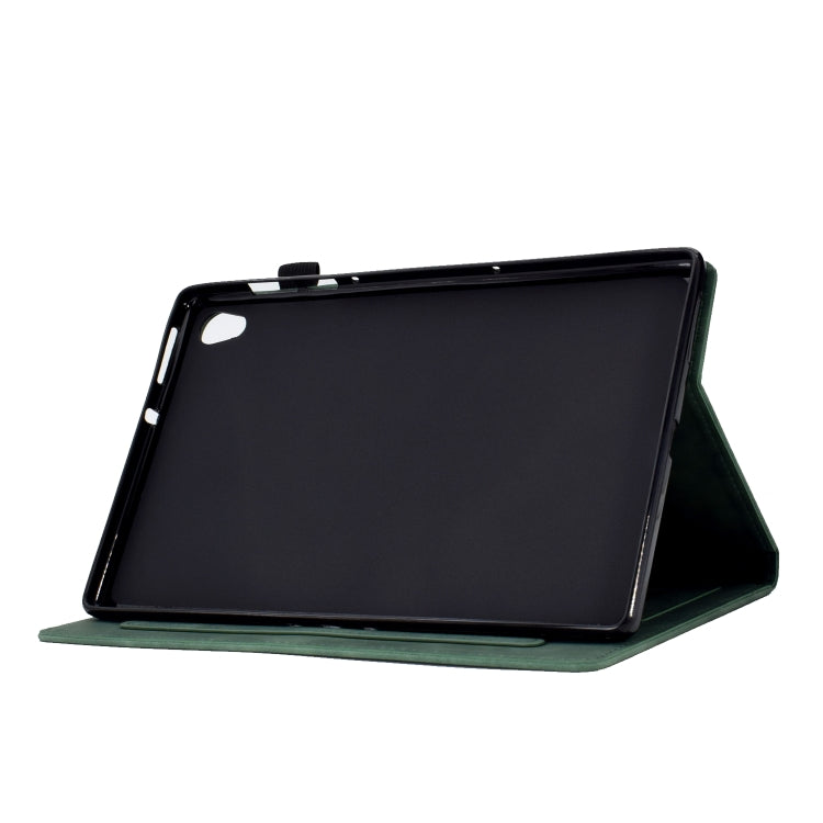 For Lenovo Tab M10 Gen 2 Tower Embossed Leather Smart Tablet Case(Green) - Lenovo by PMC TechLife | Online Shopping South Africa | PMC TechLife | Buy Now Pay Later Mobicred
