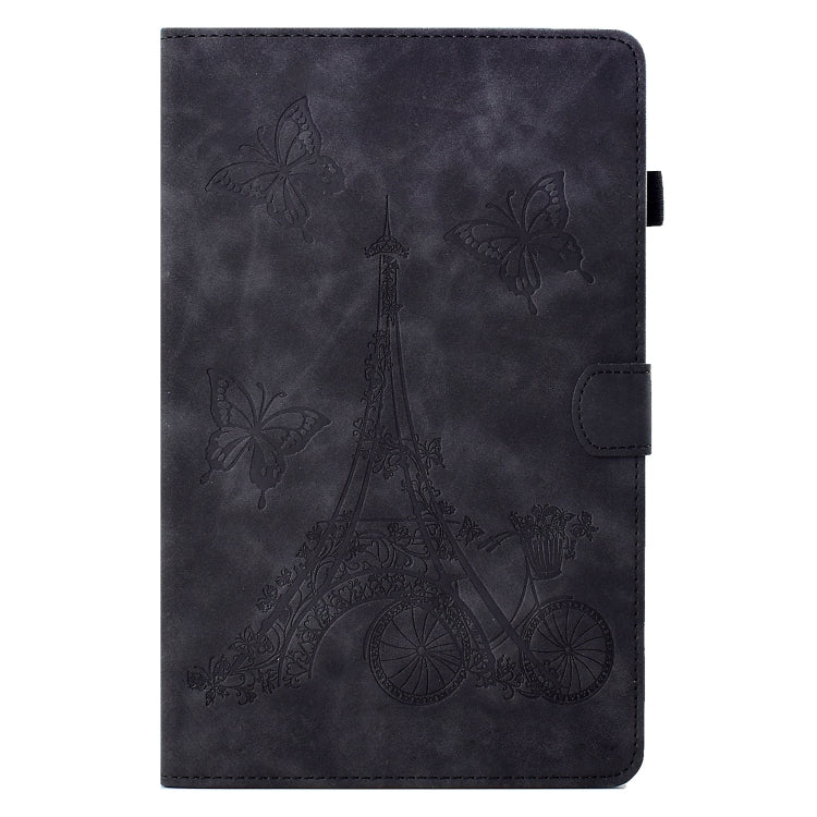 For Lenovo Tab M10 Gen 2 Tower Embossed Leather Smart Tablet Case(Black) - Lenovo by PMC TechLife | Online Shopping South Africa | PMC TechLife | Buy Now Pay Later Mobicred