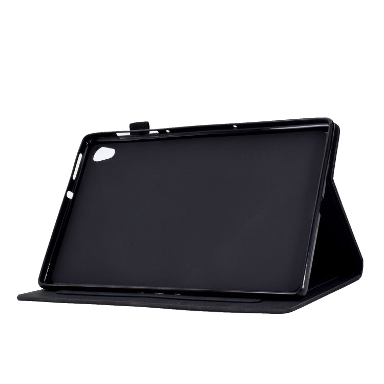 For Lenovo Tab M10 Gen 2 Tower Embossed Leather Smart Tablet Case(Black) - Lenovo by PMC TechLife | Online Shopping South Africa | PMC TechLife | Buy Now Pay Later Mobicred