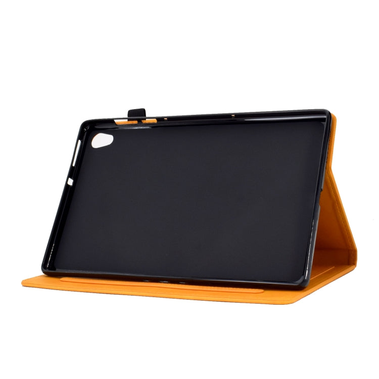 For Lenovo Tab M10 Gen 2 Tower Embossed Leather Smart Tablet Case(Khaki) - Lenovo by PMC TechLife | Online Shopping South Africa | PMC TechLife | Buy Now Pay Later Mobicred