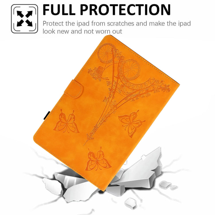 For Lenovo Tab M10 Gen 2 Tower Embossed Leather Smart Tablet Case(Khaki) - Lenovo by PMC TechLife | Online Shopping South Africa | PMC TechLife | Buy Now Pay Later Mobicred