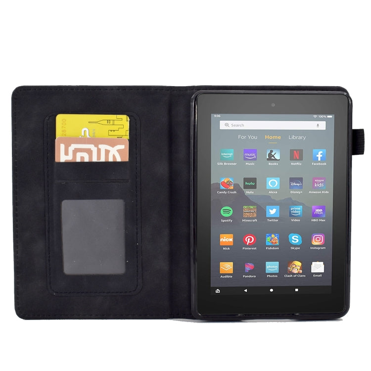 For Amazon Kindle Youth Version 2022 Embossed Smile Flip Tablet Leather Smart Case(Black) - Amazon by PMC TechLife | Online Shopping South Africa | PMC TechLife | Buy Now Pay Later Mobicred