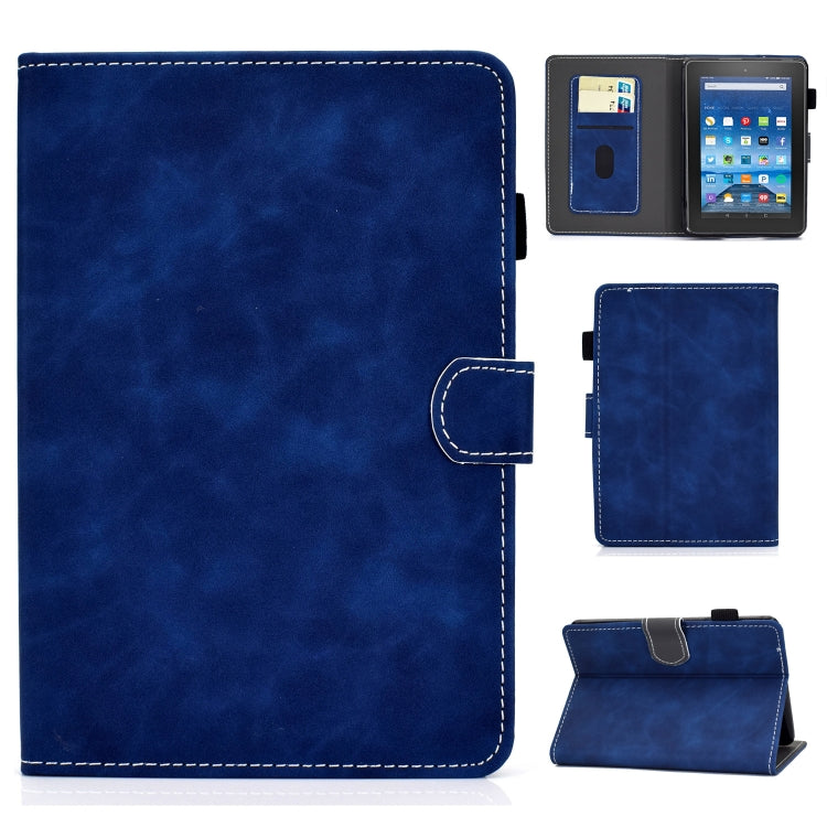 For Amazon Kindle Youth Version 2022 Cowhide Texture Smart Leather Tablet Case(Blue) - Amazon by PMC TechLife | Online Shopping South Africa | PMC TechLife | Buy Now Pay Later Mobicred