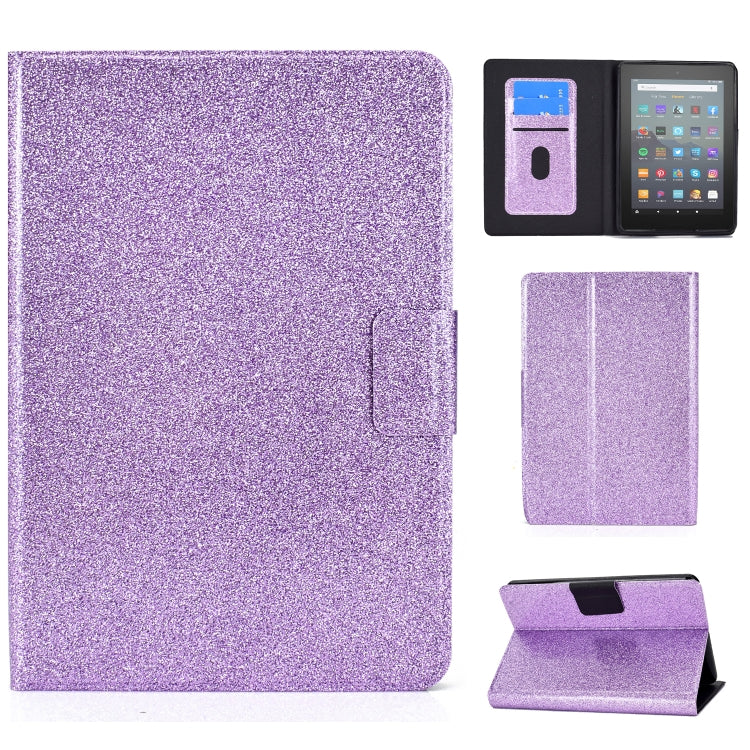 For Amazon Kindle Youth Version 2022 Varnish Glitter Powder Smart Leather Tablet Case(Purple) - Amazon by PMC TechLife | Online Shopping South Africa | PMC TechLife | Buy Now Pay Later Mobicred