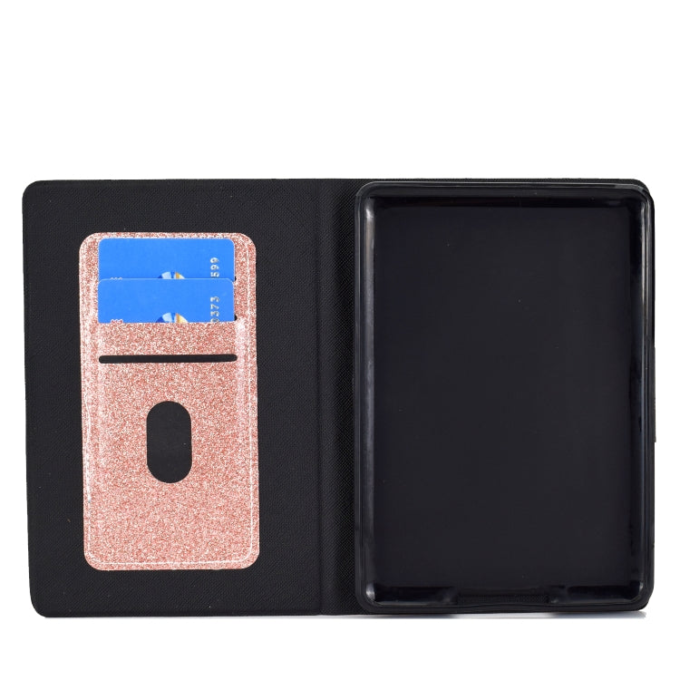 For Amazon Kindle Youth Version 2022 Varnish Glitter Powder Smart Leather Tablet Case(Rose Gold) - Amazon by PMC TechLife | Online Shopping South Africa | PMC TechLife | Buy Now Pay Later Mobicred