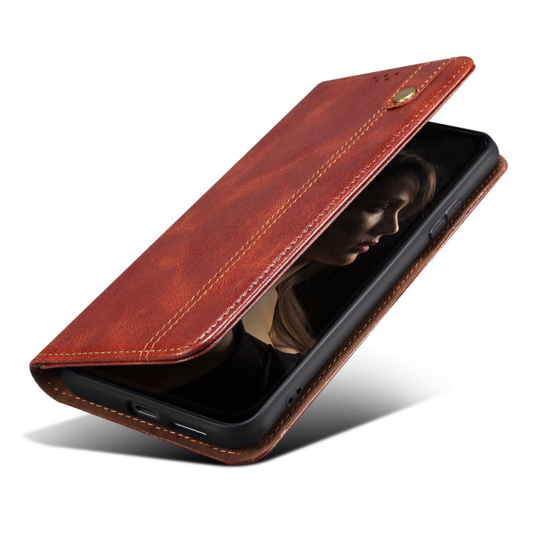 For vivo X90 Oil Wax Crazy Horse Texture Leather Phone Case(Brown) - vivo Cases by PMC TechLife | Online Shopping South Africa | PMC TechLife