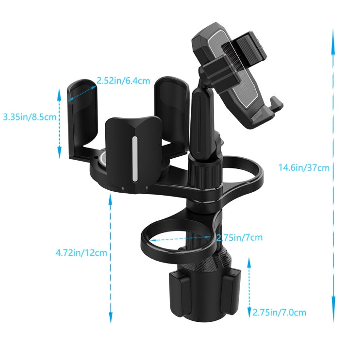 B08 Car Drink Water Cup Mobile Phone Holder(Grey) - Car Drink Holders by PMC TechLife | Online Shopping South Africa | PMC TechLife | Buy Now Pay Later Mobicred