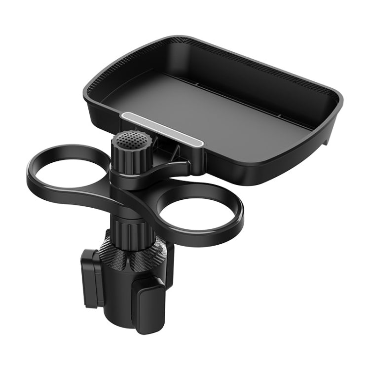 B05 Car Drink Water Cup Holder 360 Degree Rotating Dinner Plate(Black) - Car Drink Holders by PMC TechLife | Online Shopping South Africa | PMC TechLife | Buy Now Pay Later Mobicred