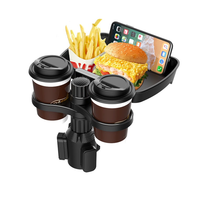 B09 Car Drink Water Cup Holder 360 Degree Rotating Dinner Plate(Black) - Car Drink Holders by PMC TechLife | Online Shopping South Africa | PMC TechLife | Buy Now Pay Later Mobicred