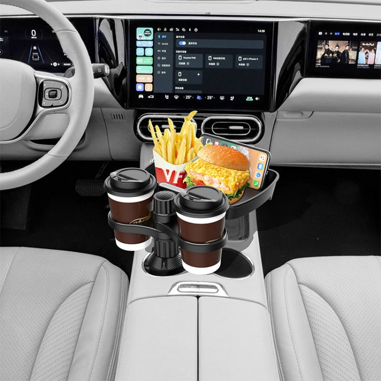 B09 Car Drink Water Cup Holder 360 Degree Rotating Dinner Plate(Black) - Car Drink Holders by PMC TechLife | Online Shopping South Africa | PMC TechLife | Buy Now Pay Later Mobicred