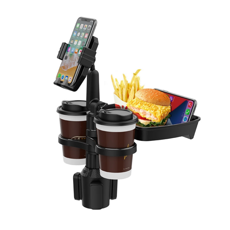 B10 Car Drink Water Cup Mobile Phone Holder 360 Degree Rotating Dinner Plate(Grey) - Car Drink Holders by PMC TechLife | Online Shopping South Africa | PMC TechLife | Buy Now Pay Later Mobicred