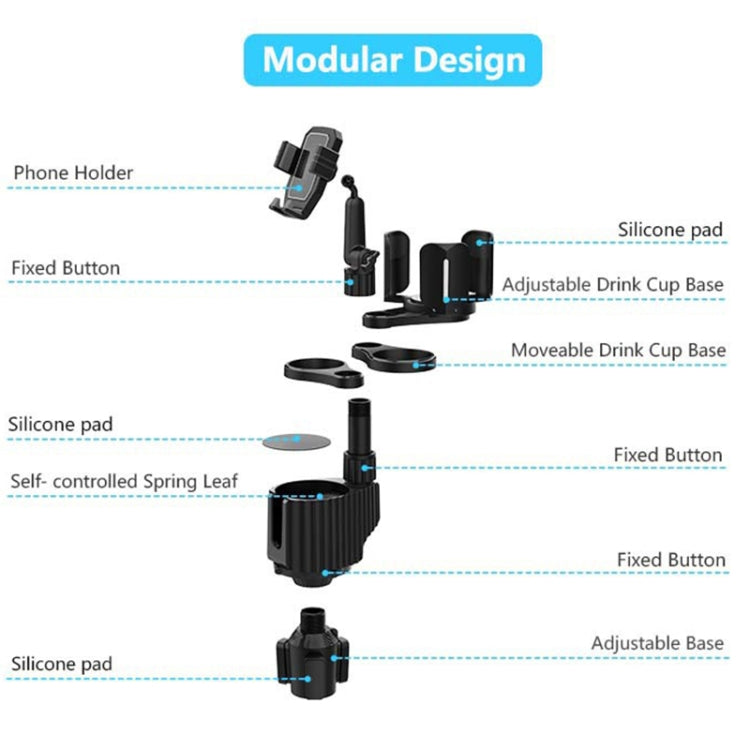 A04 Car Drink Water Cup Mobile Phone Holder(Green) - Car Drink Holders by PMC TechLife | Online Shopping South Africa | PMC TechLife | Buy Now Pay Later Mobicred