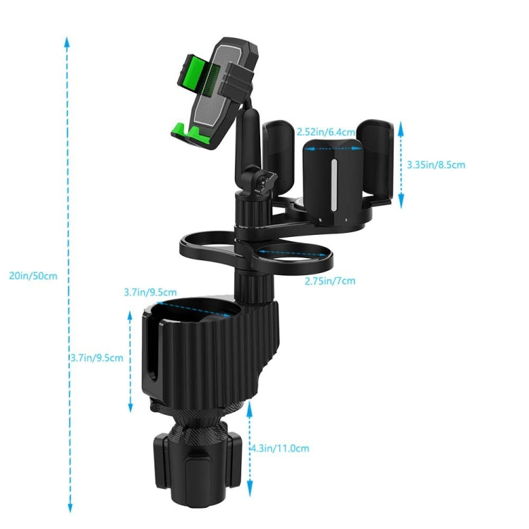 A04 Car Drink Water Cup Mobile Phone Holder(Green) - Car Drink Holders by PMC TechLife | Online Shopping South Africa | PMC TechLife | Buy Now Pay Later Mobicred
