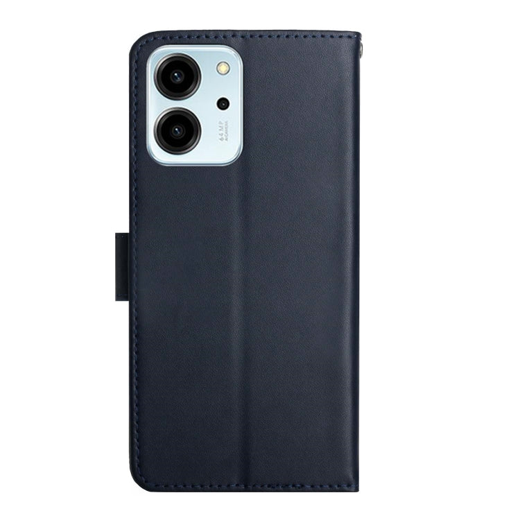 For Honor 80 SE HT02 Genuine Leather Fingerprint-proof Flip Phone Case(Blue) - free shipping - PMC TechLife - Order now!