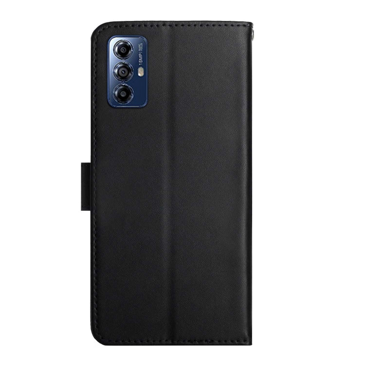 For Motorola Moto G Play 2023 HT02 Genuine Leather Fingerprint-proof Flip Phone Case(Black) - free shipping - PMC TechLife - Order now!