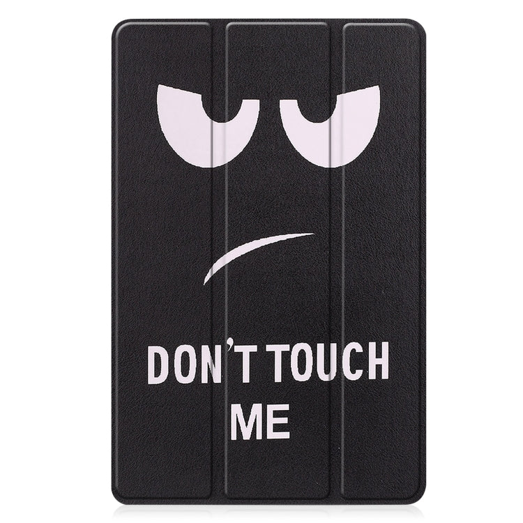 For Nokia T21 Custer Painted 3-Fold Holder Leather Smart Tablet Case(Big Eye Me) - Nokia by PMC TechLife | Online Shopping South Africa | PMC TechLife | Buy Now Pay Later Mobicred